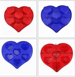 قالب سیلیکون طرح قلب 6 خانه - Image 4