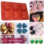 قالب سیلیکون6 خانه قلب سورپرایز